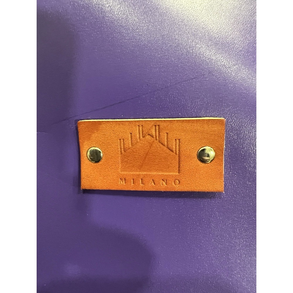 Milano Ruck Sack Backpack Purple Made In Italy - Picture 5 of 5
